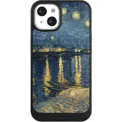Nivocase Hülle für Apple iPhone 13 Handyhülle NIVOcore Case Schwarz Kunst Malerei (Apple iPhone 13), Smartphone Hülle, Schwarz