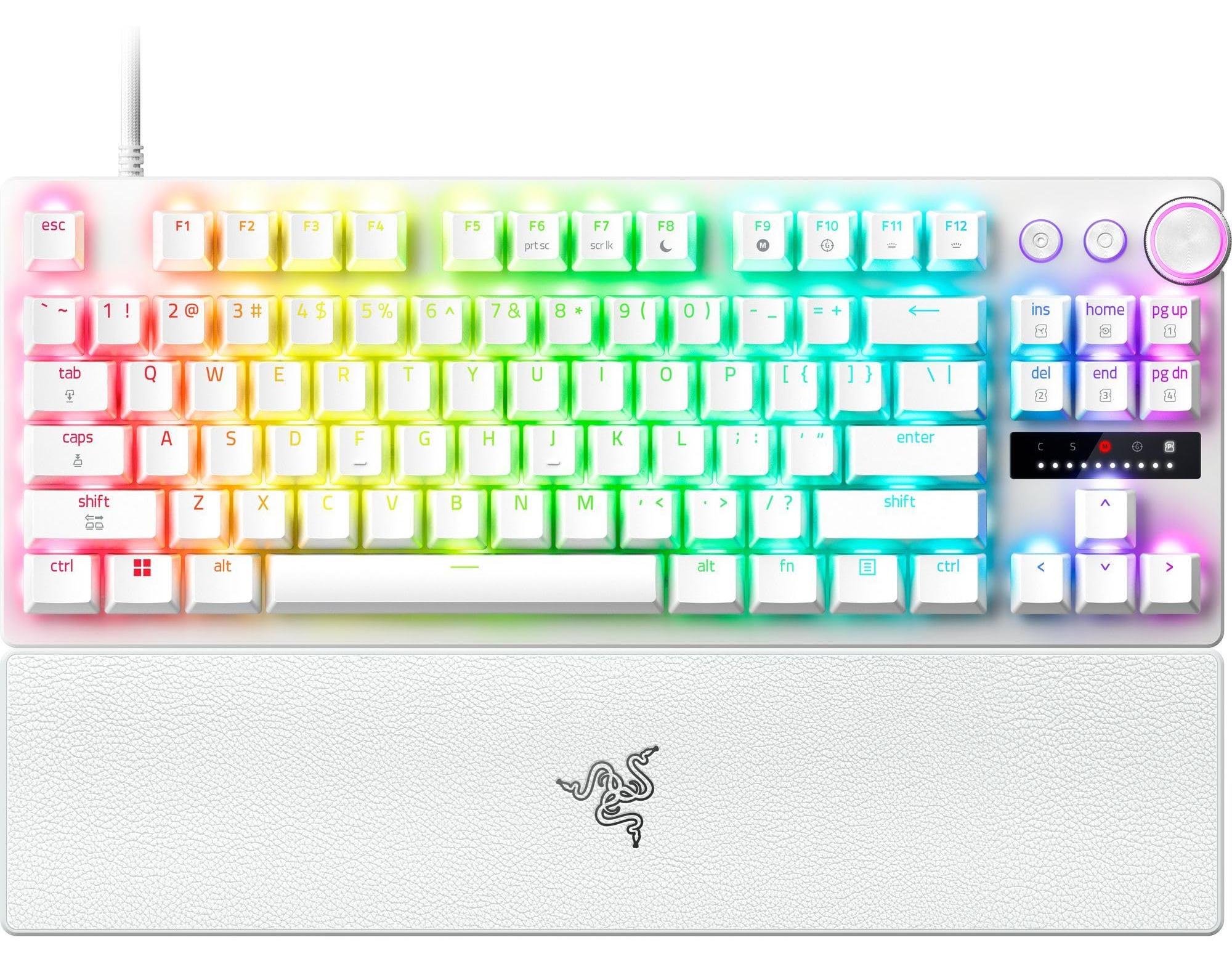 Razer Huntsman V3 Pro Tenkeyless 8KHz, Kabelgebunden, USB, Optischer Schlüsselschalter, RGB-LED, Weiß