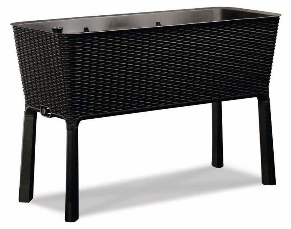 Keter Easy Grow Plantpot, antraciet, rechthoekig, kunststof