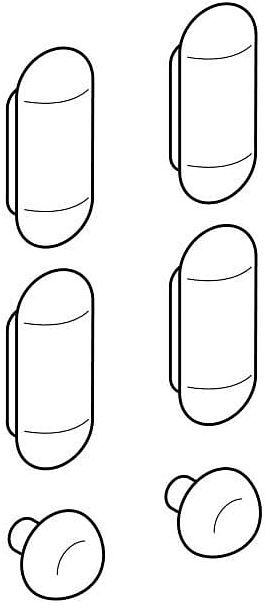 Geberit Puffer Set für WC-Sitz 244836001