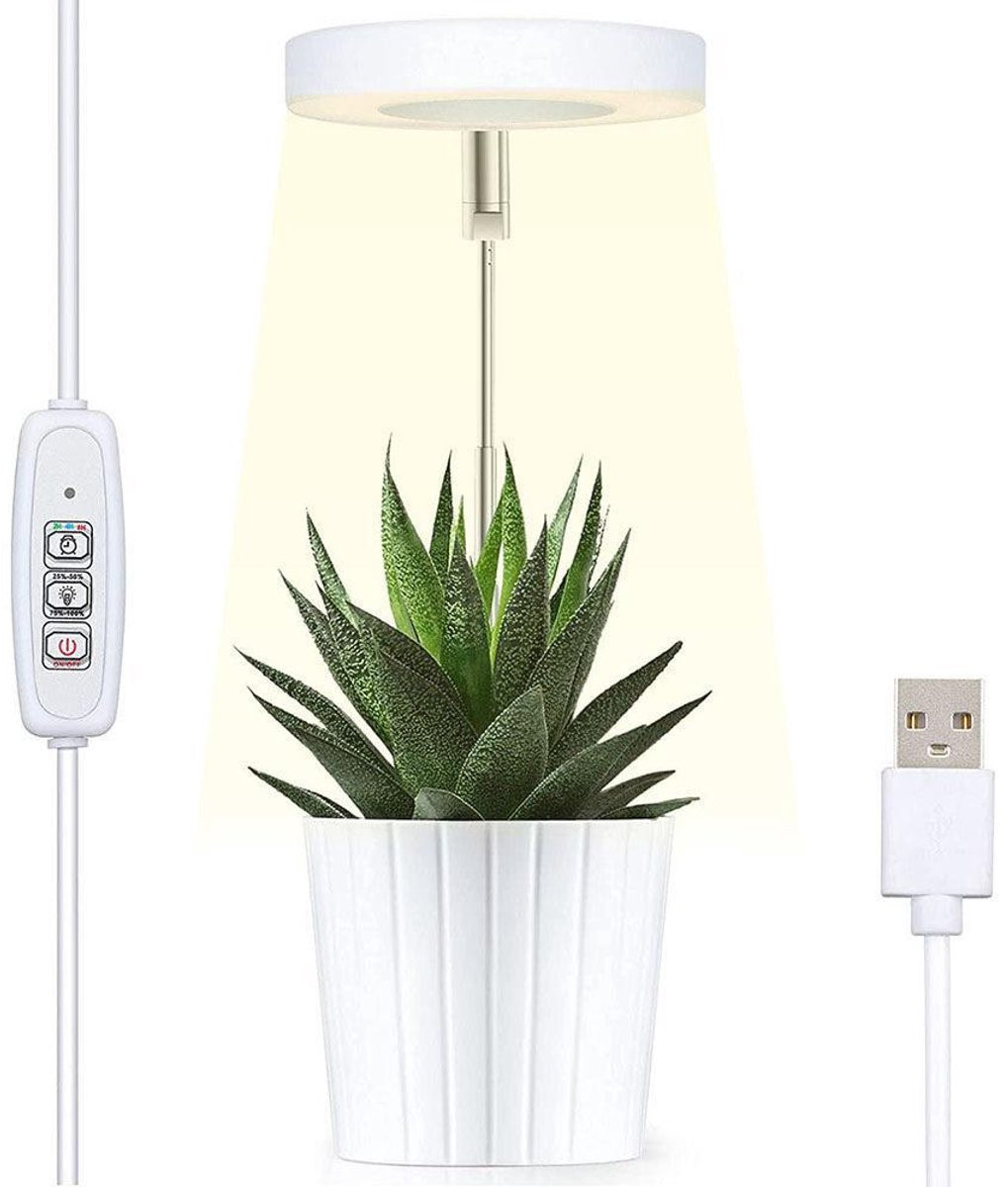 Professionele LED ring kweeklamp voor binnen met timer en dimfunctie, wit