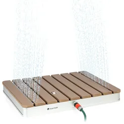 blumfeldt Gartendusche Pooldusche - Aluminium Campingdusche - Silber-Metallic