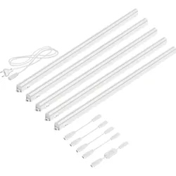 ledscom.de LED Unterbau-Leuchten Rigel, je 87,3cm, mit Schalter, je 1002lm, warm-weiß, 5er Set