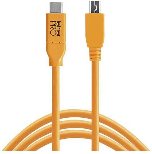 Tether Tools USB-Kabel USB 2.0 USB-C Stecker, USB-Mini-B Stecker 4.60 m Orange CUC2415-ORG