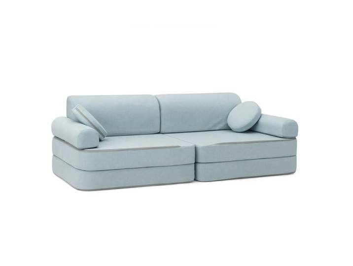 Canapé enfant modulable extérieur premium 8 pcs déperlant UV OUTZY bleu ciel MeowBaby