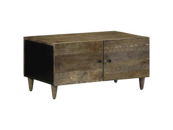 vidaXL Couchtisch Couchtisch Hellgrau 80x50x40 cm Massivholz (1-St)