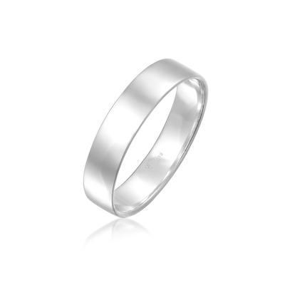 Silberring ELLI PREMIUM "Ring Bandring Trauring Basic 585 Weißgold" Gr. 56, weiß, Fingerringe, Damen, 56, Weißgold 585, Silberring