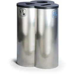 Wertstoffsammler innenbereich, 90 l, Edelstahl