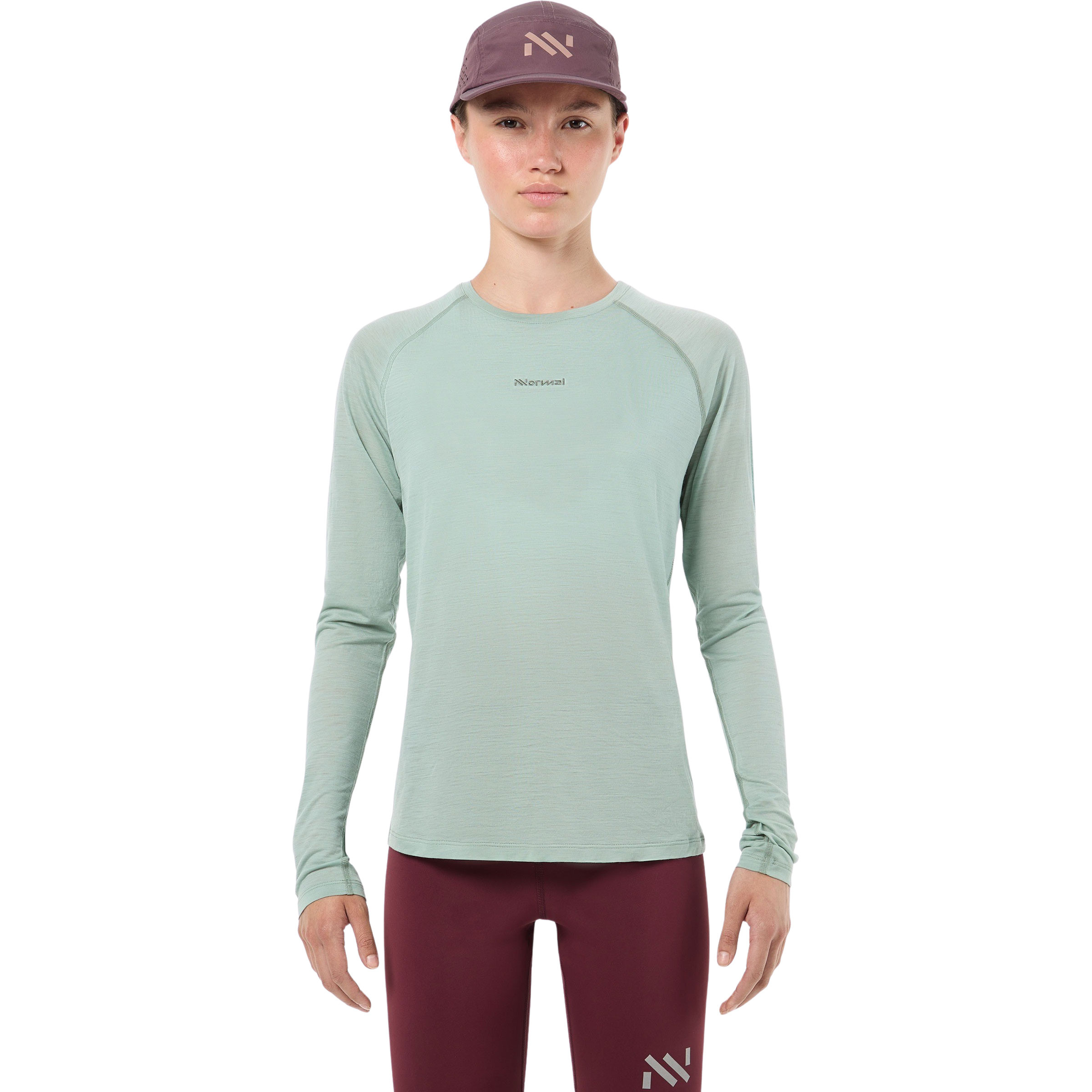 NNormal Merino Damen Longsleeves Merino gruen Größe L Trailrunning | Laufen Hautfreundlich Merinowolle