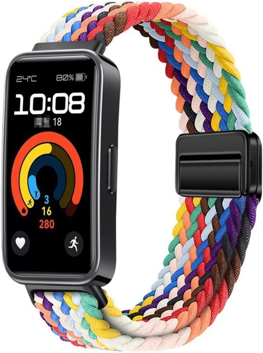 INF Magnetisches Nylon-Armband kompatibel mit Huawei Band 8/9/10 – Mehrfarbige Optionen Mehrfarbig