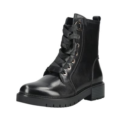 Schnürstiefelette REGARDE LE CIEL "Regarde Le Ciel Stiefelette Leder", Damen, Gr. 41, schwarz, Leder, Schuhe Schnürstiefelette