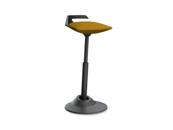 Aeris Muvman high stool Yellow/Black, Rubber, Dynamic sitting - ideal for healthy sitting