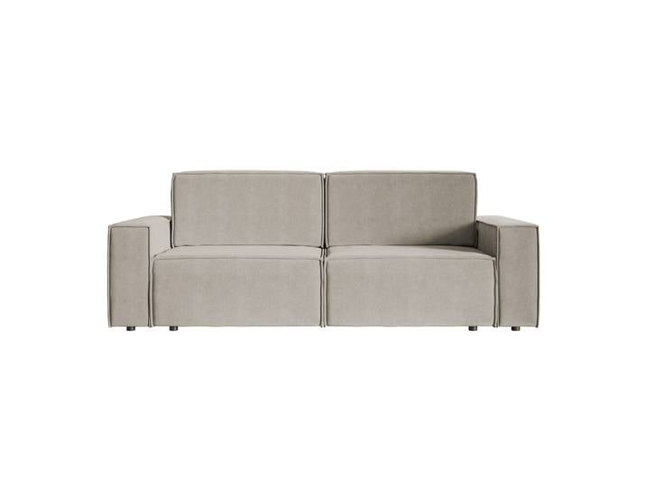 Dreisitziges Schlafsofa Copertino in Grau-Beige,