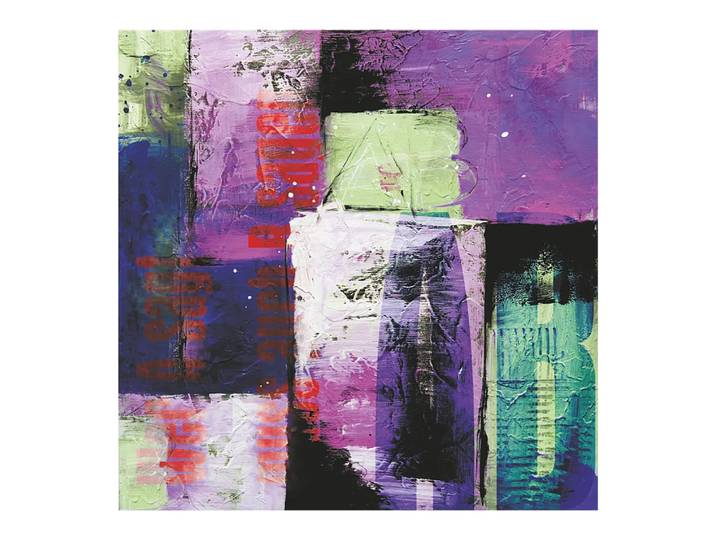 Alu-Dibond Bild Digital Art, Alldecor, flieder/violett/hellgrün, Aluminium
