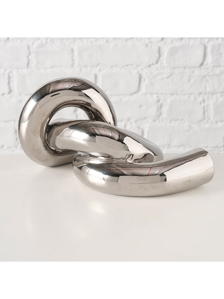 Boltze Dekofigur "Nudo" in Silber - (H)10 cm - onesize