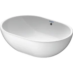 Duravit Foster Aufsatzbecken Foster 495mm mit Überlauf, ohne Hahnlochbank, weiß, 0335500000, Farbe: Weiß