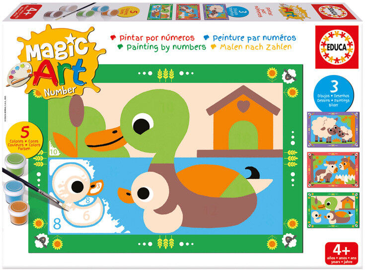 EDUCA BORRAS Peinture par numéros : Magic Art Ferme - Educa