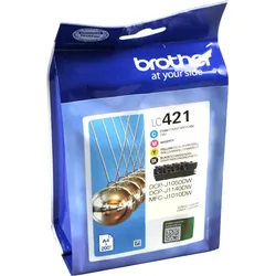 4 Brother Tinten LC-421VAL Multipack KCMY