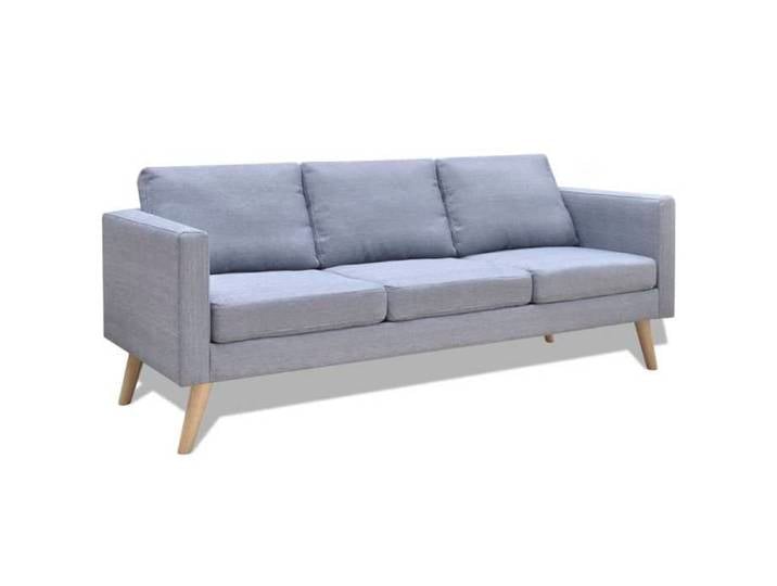 Canapé à 3 places-Mobilier de Salon Tissu Gris clair 273601