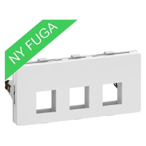 LK Dataudtag FUGA - 2 modul, for 3 stk. Keystone konnektor (S), leveres uden konnektor (AAK538D6691)