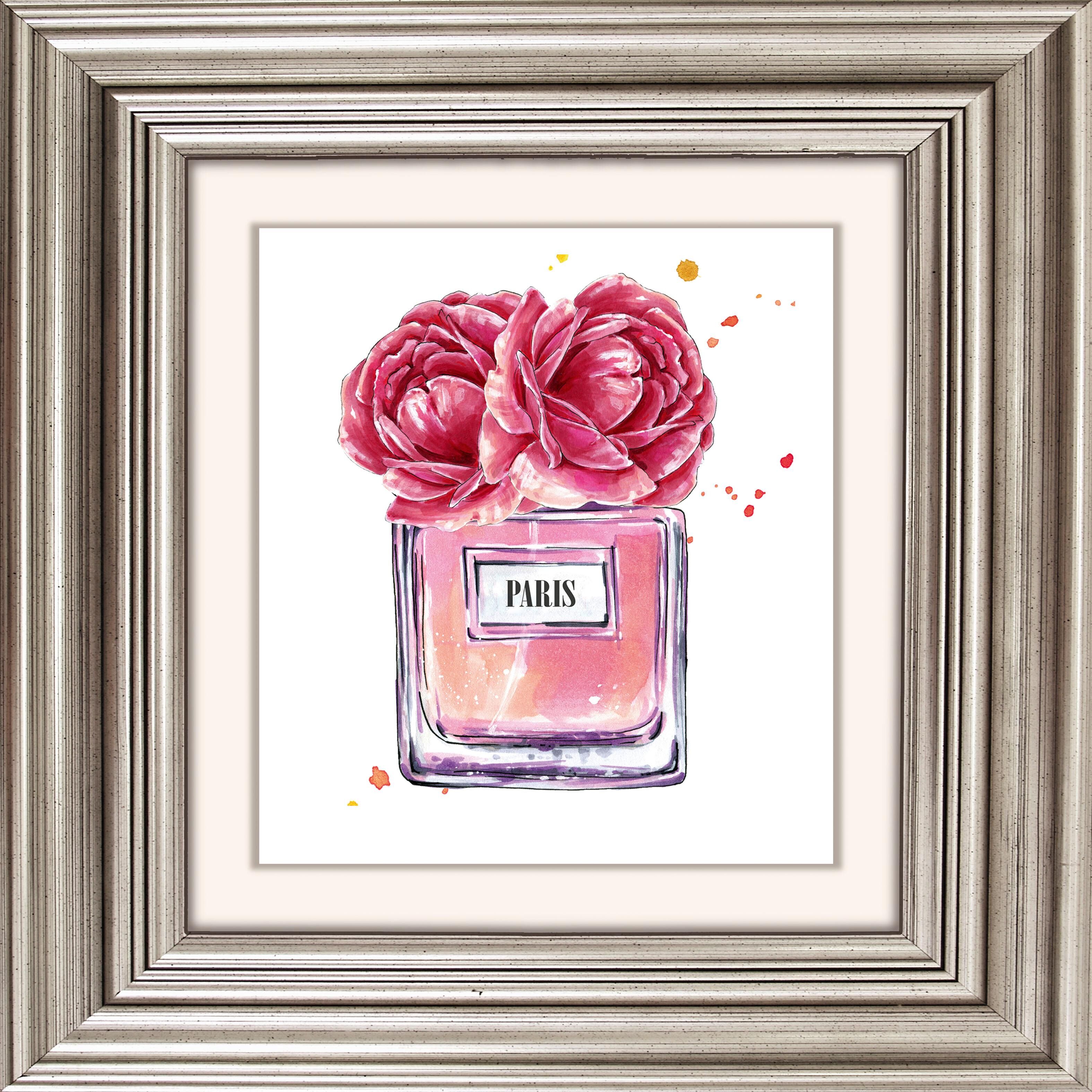 Acrylglasbild QUEENCE "Blüten Parfum", bunt (farbe bild(er): bunt), B:40cm H:40cm T:3cm Ø:56,57cm, Bilder, Acrylglasbild, Fine Art-Print in Galeriequalität farbe bild(er): bunt B/H/T: 40cm x 40cm x 3cm, Acrylglasbild Blumen Blumenbilder Fashion Gemälde Ku