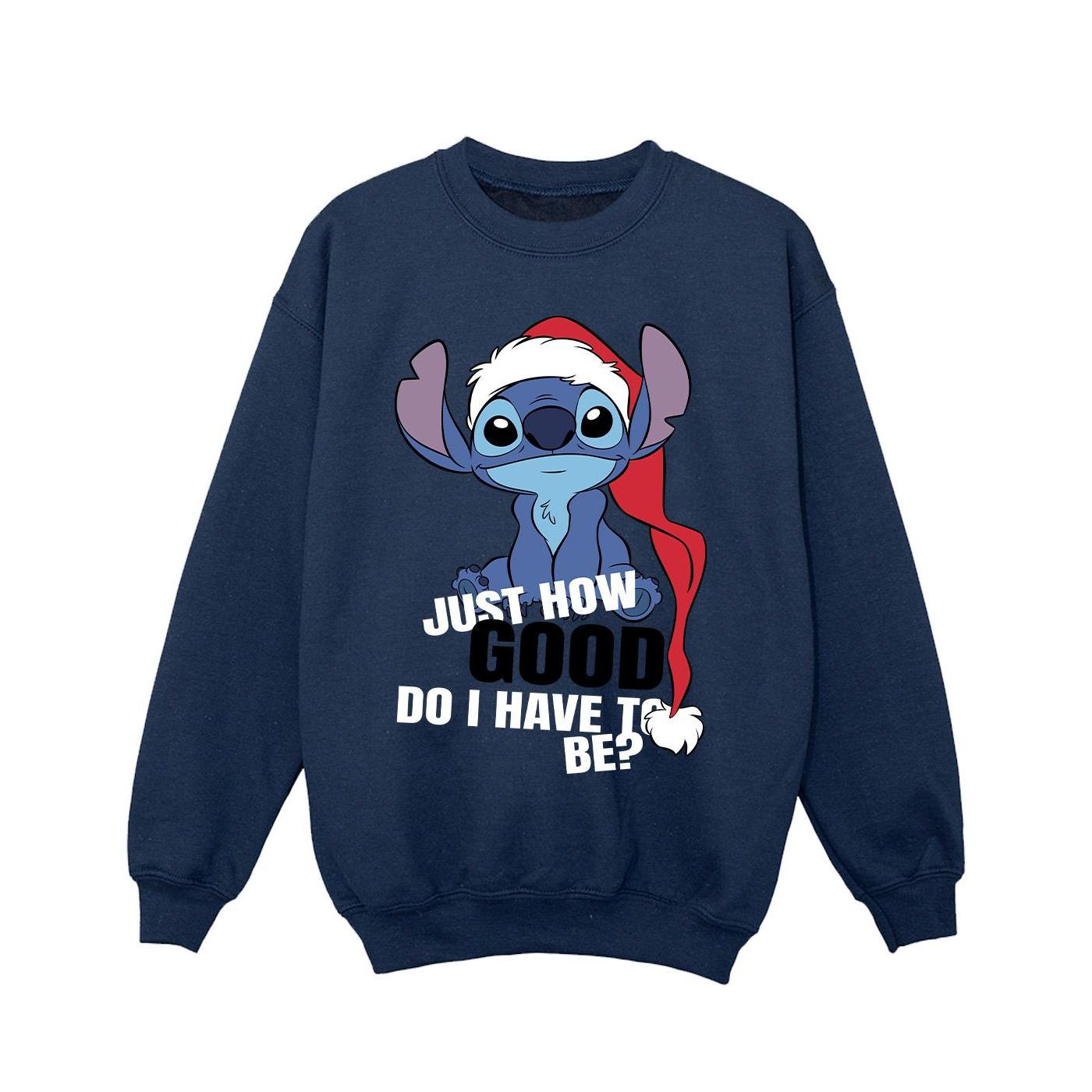 Disney Meisjes Lilo & Stitch Just How Good Sweatshirt (Marineblauw)