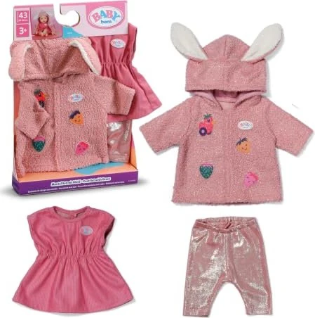 ZAPF Creation Baby born Mantel Set mit Kleid 43cm