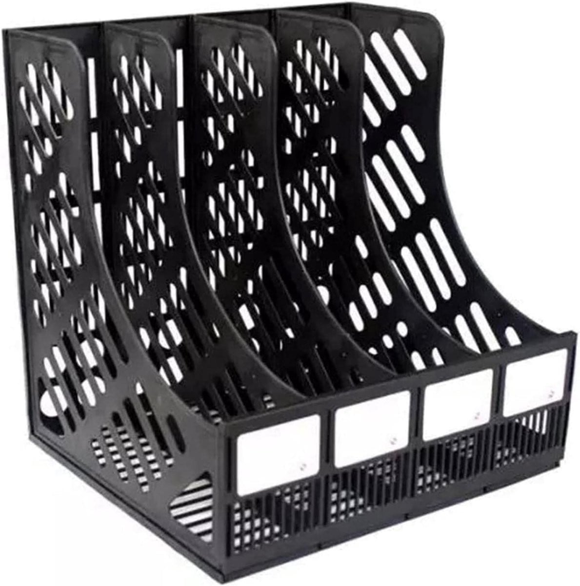 Boekensteunen Bestandhouder Document Tray Opslag Bureau Organisatie Mesh Stijl 4 Grid Blauw