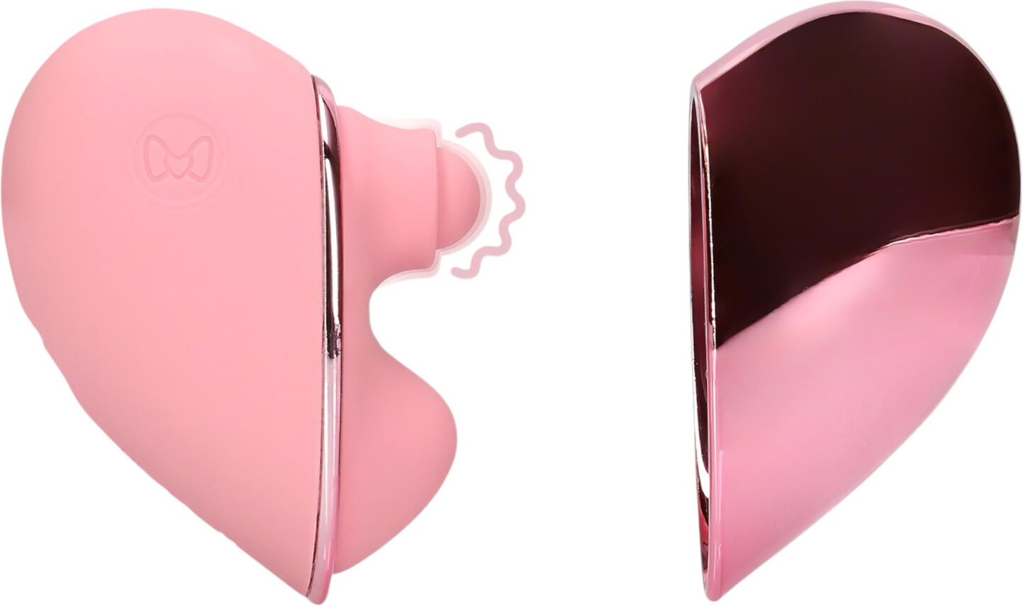 Loveline Tapping Heart - rechargeable clitoral vibrator (pink)
