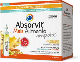 Absorvit Mais Alimento Ampolas Alto Teor em Vitaminas 20 ampolas