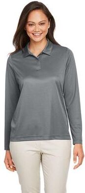 Team 365 TT51LW Women's Zone Performance Long Sleeve Polo Shirt size 3XL   Polyester