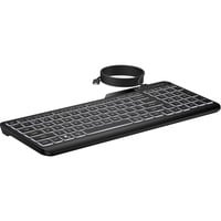405 Multi-Device Backlit Wired Keyboard, Tastatur schwarz, DE-Layout, Plunger