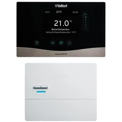Vaillant Funk-Heizungsregler sensoCOMFORT VRC 720f,eBUS-Schnittstelle, Thermostat, Schwarz, Weiss