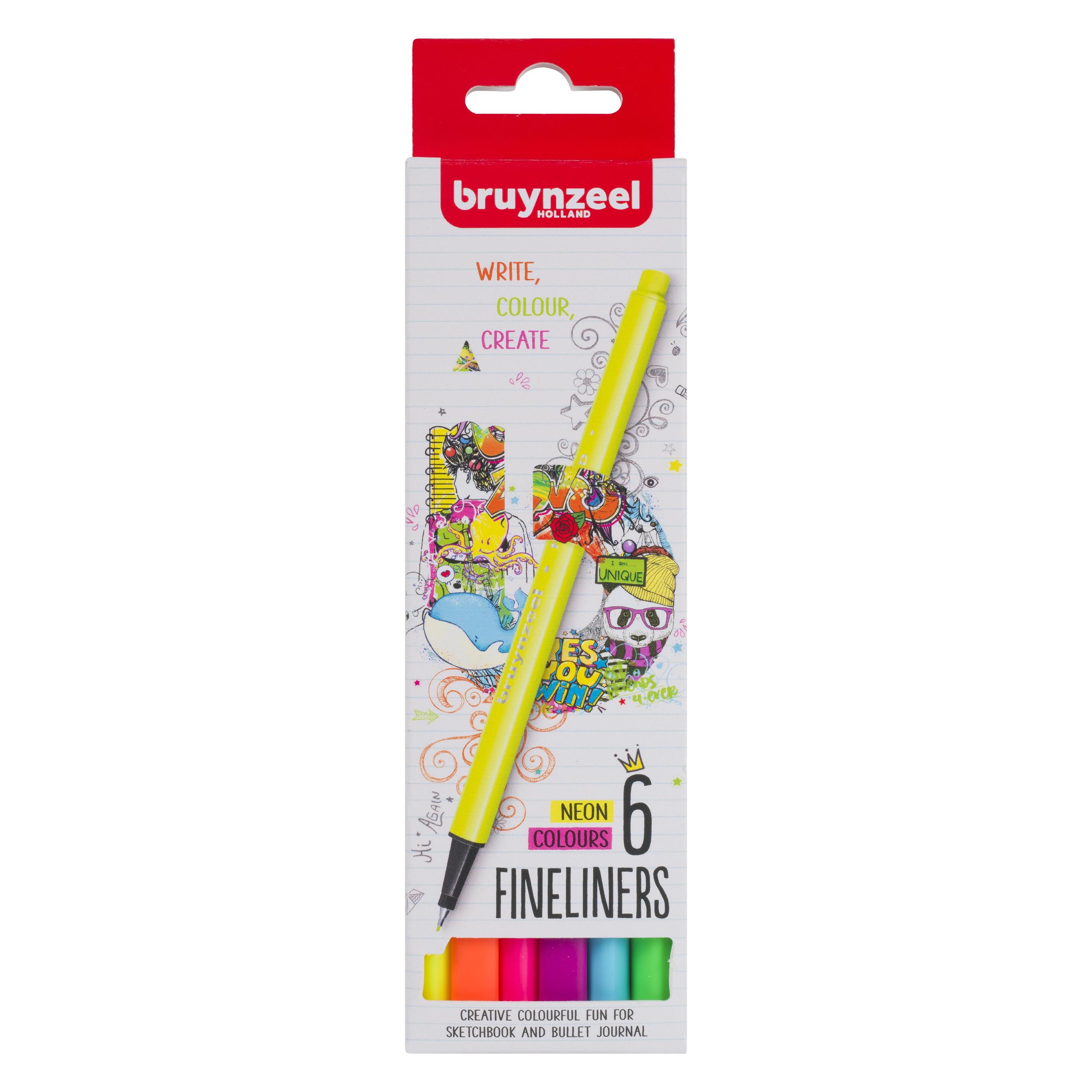 Bruynzeel Fineliner Set 6 Farben Neon (6x) (ROY-60241106)