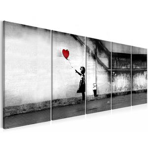 Artgeist Wandbild Mädchen mit Ballon, Leinwand, mehrteilig, 200 x 80 cm