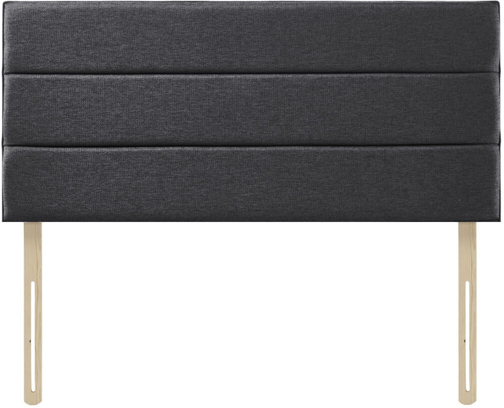 17 Stories Eri Upholstered Chenille Headboard Charcoal Double (4'6)