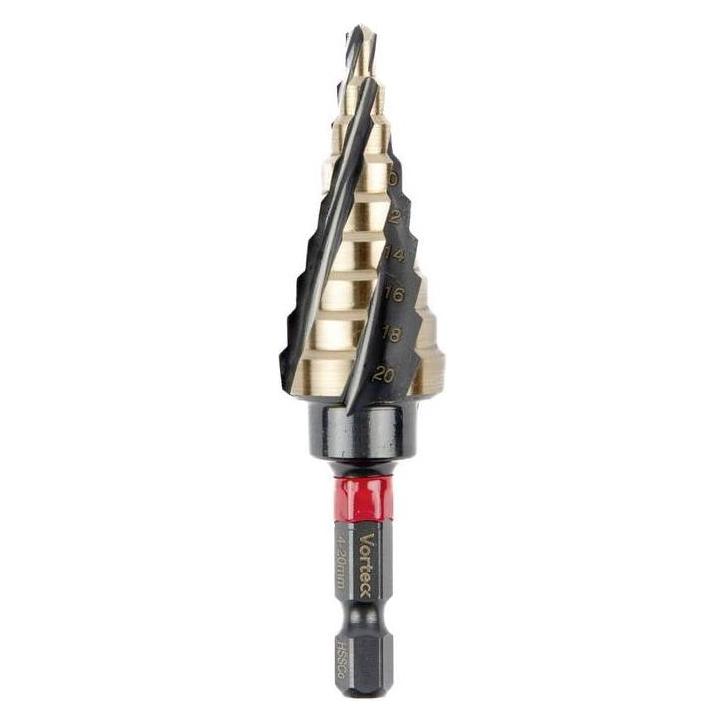 C.K Magma C.K T3016 4-20 HSSE-Co 5 Stufenbohrer 4 mm, 6 mm, 8 mm, 10 mm, 12 mm, 14 mm, 16 (10 mm, 12 mm, 14 mm, 16 mm, 18 mm, 20 mm, 4 mm, 6 mm, 8 mm) (T3016 4-20)