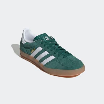 Sneaker ADIDAS ORIGINALS "GAZELLE", Herren, Gr. 37, grün (collgrün, ftwwht, gum2), Leder, Synthetik, Schuhe Sneaker