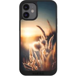 Nivocase Handyhülle für Apple iPhone 12 mini Hülle NIVOpure Case Schwarz Natur Sonne Pampasgras (Apple iPhone 12 mini), Smartphone Hülle, Schwarz