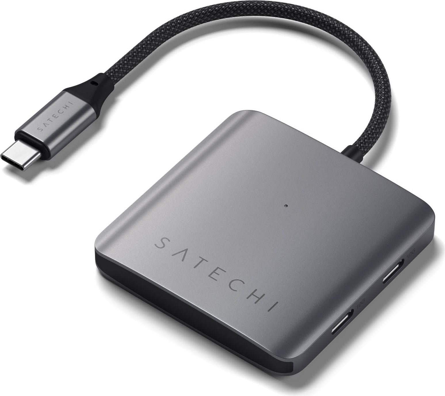 Satechi USB-C 4-Poorts Hub met Power Delivery - Grijs