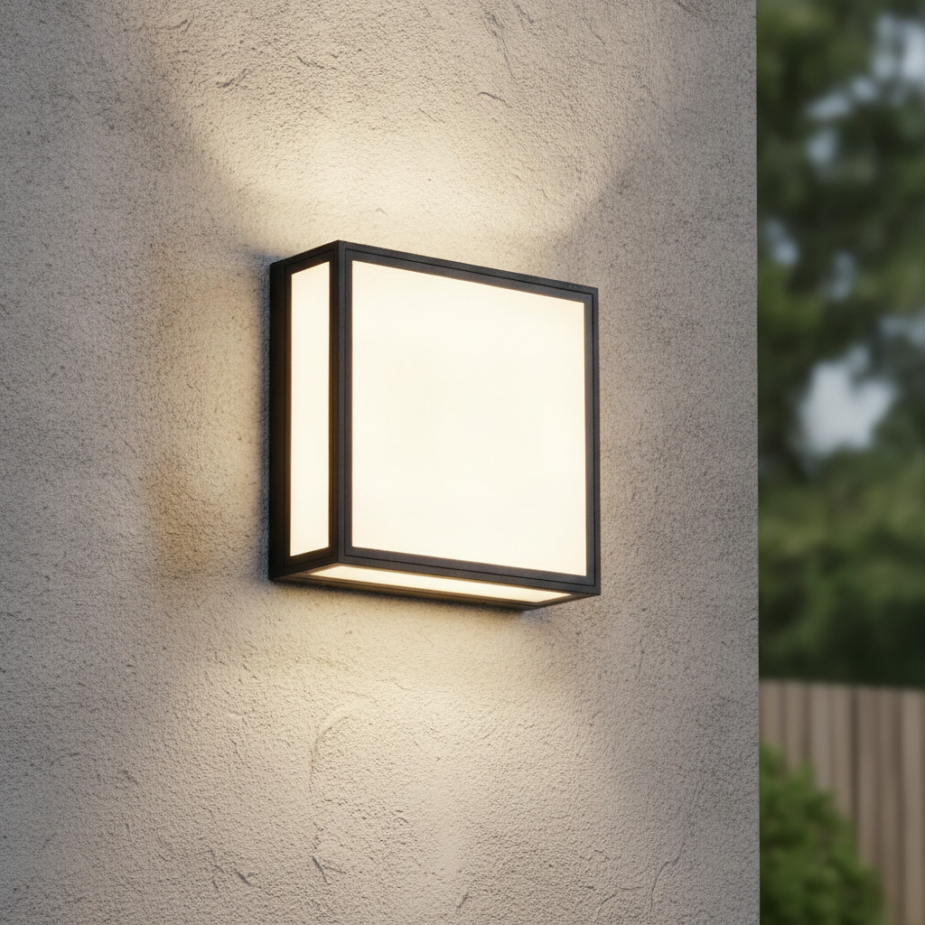 Lyora Vierkante LED-wandlamp Astral antraciet