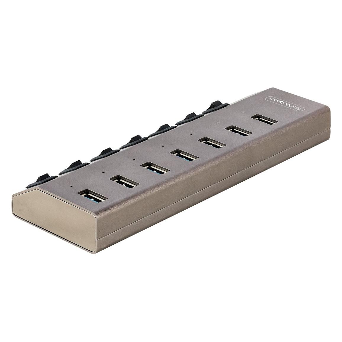 StarTech com 7-Port Self-Powered USB-C Hub with Individual On/Off Switches, USB 3.0 5Gbps Expansion (USB-B, 7 Ports) (5G7AIBS-USB-HUB-EU)