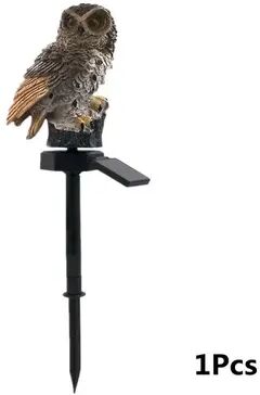 Combo Retail Shop Owl Animal Solar Garden Lights, Solar Powered LED Lamp, Waterproof Solar Lights For Outdoor Garden Decoration brown