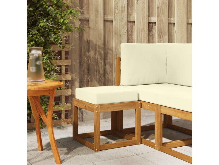 vidaXL Outdoor Hocker Bank Massivholz Akazie Natur