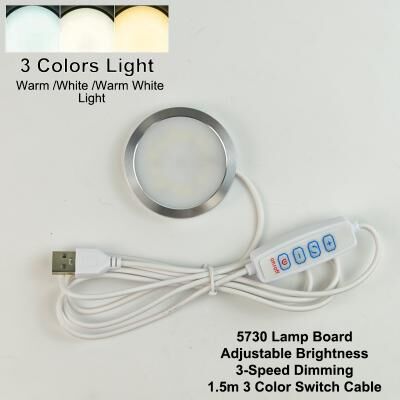 Combo Retail Shop LED Lamp Kit, Adjustable Light Kit, LED Light Parts, DIY Model Hardware, Cold Warm Light Without Lamp Shell warm Light white Shell