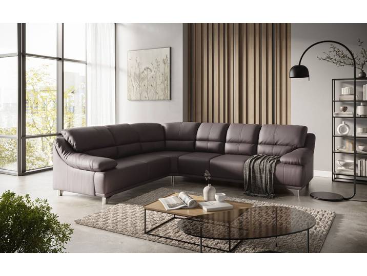 COTTA Ecksofa Ecksofa Maranello Echtleder Pampas Madras – L-Form Sofa frei stellbar, Echtleder, Nosagfederung