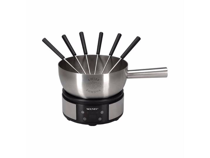 Nouvel Set Swiss Fondue Fondue Set – schwarz / silber