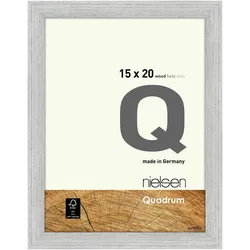 Nielsen Bilderrahmen Quadrum Holz Silber / 15 x 20