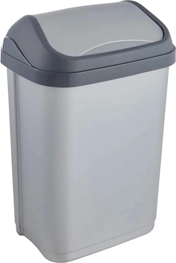 Keeeper afvalbak Swantje lichtzilver set van 6 stuks