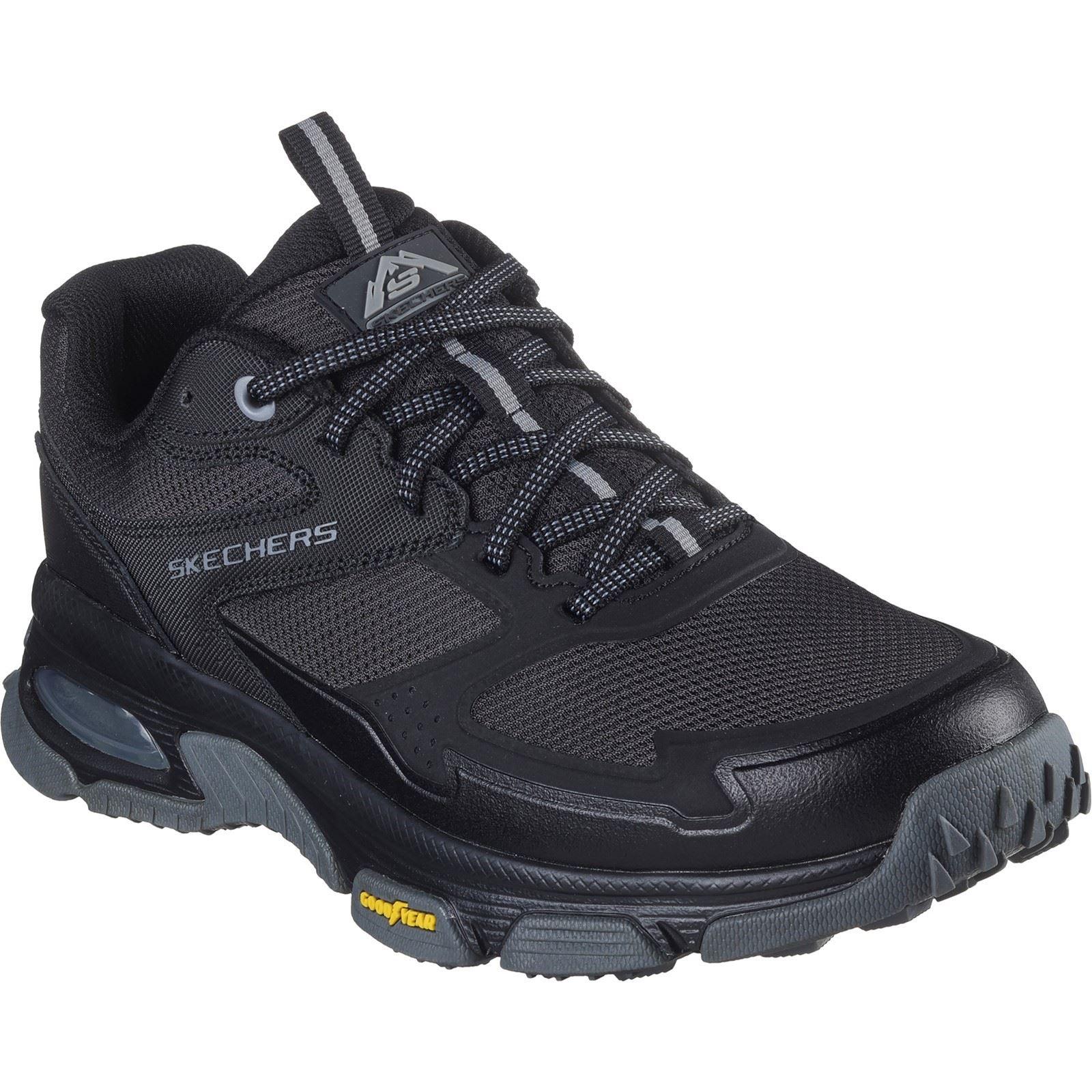 Skechers Skech-Air Sleek Envoy Leer Heren Zwart Wandelschoenen